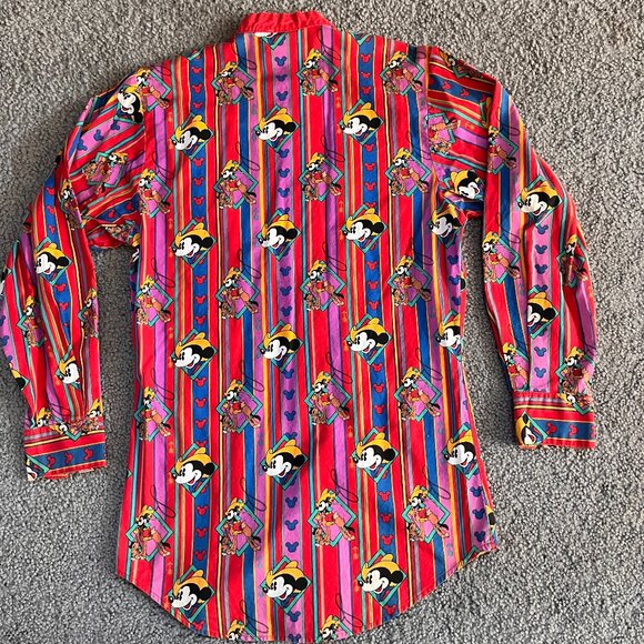 Vintage 90s Disney Mickey Mouse Western Button-Down Shirt - Unisex Sz. S - VGUC - Picture 11 of 16